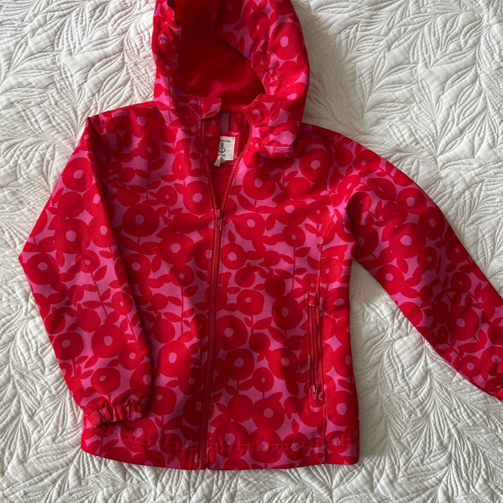 Lands' End Pink and Red Floral Jacket